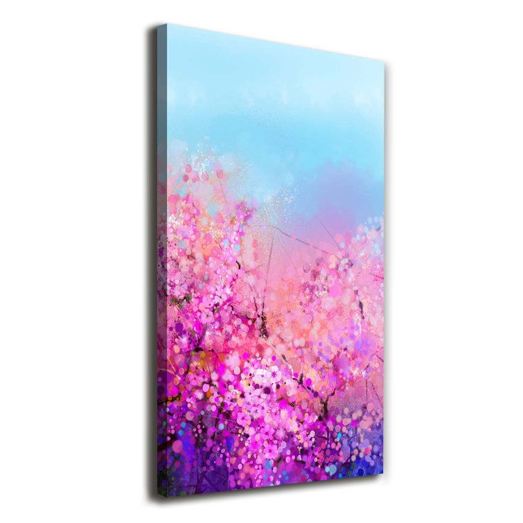 Rosalind Wheeler Cherry Blossoms Wrapped Canvas Art Prints Wayfair